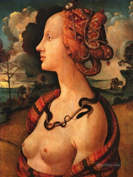 Piero di Cosme Painting - Retrato de Simonetta Vespucci 1480 Renacimiento Piero di Cosimo